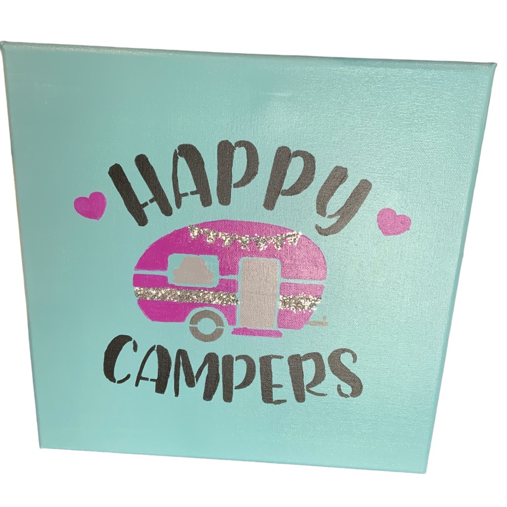 Happy Campers canvas‎ painting